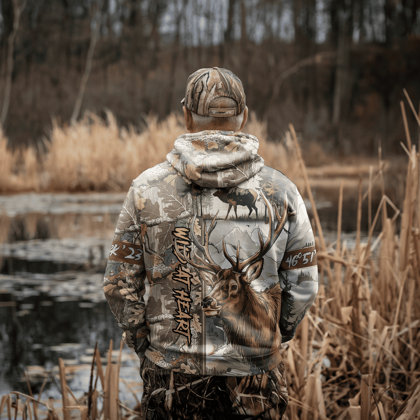 Trophy Elk Hunter Personalized Zip Hoodie