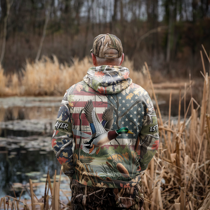 American Mallard Patriot Personalized Hoodie