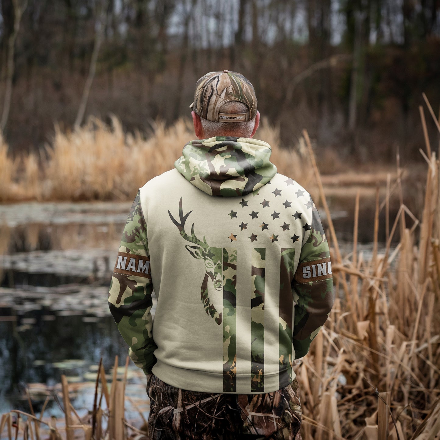 Personalized Camo Deer Hunting Hoodie – Your Hunt, Your Year