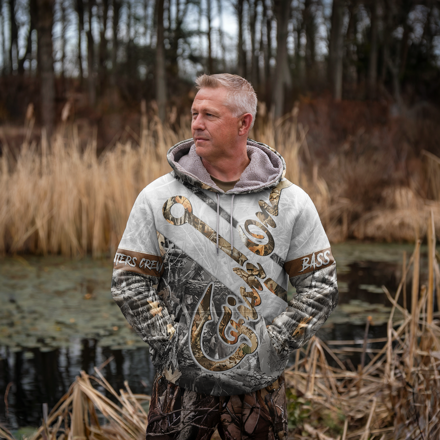 Fish Hook Camo Personalized Hoodie