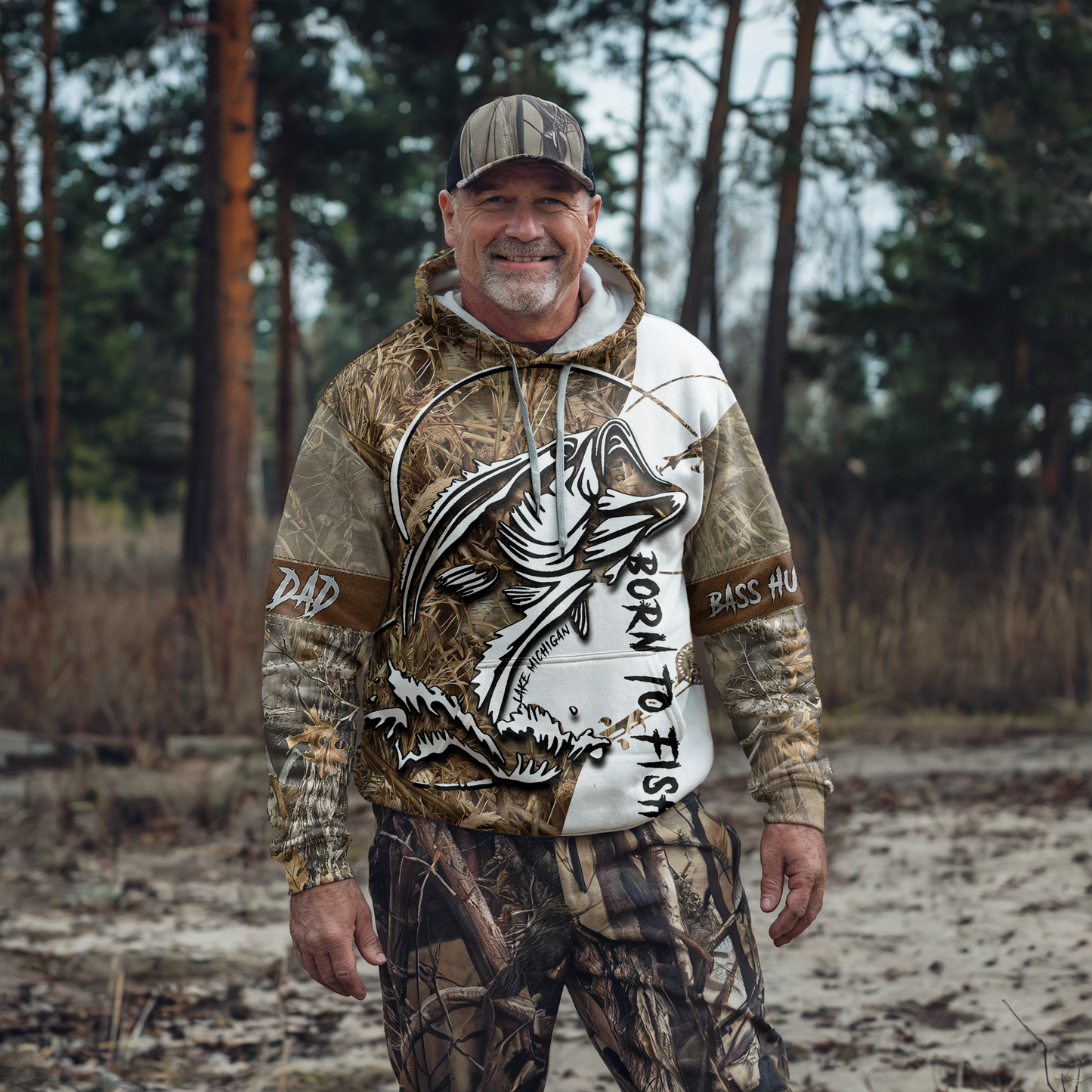 Born To Fish Personalized Bass Hoodie