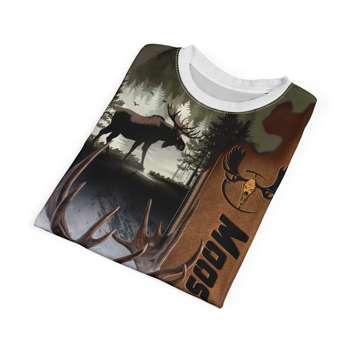 Moose Hunting Legend Personalized Unisex Cut & Sew Tee