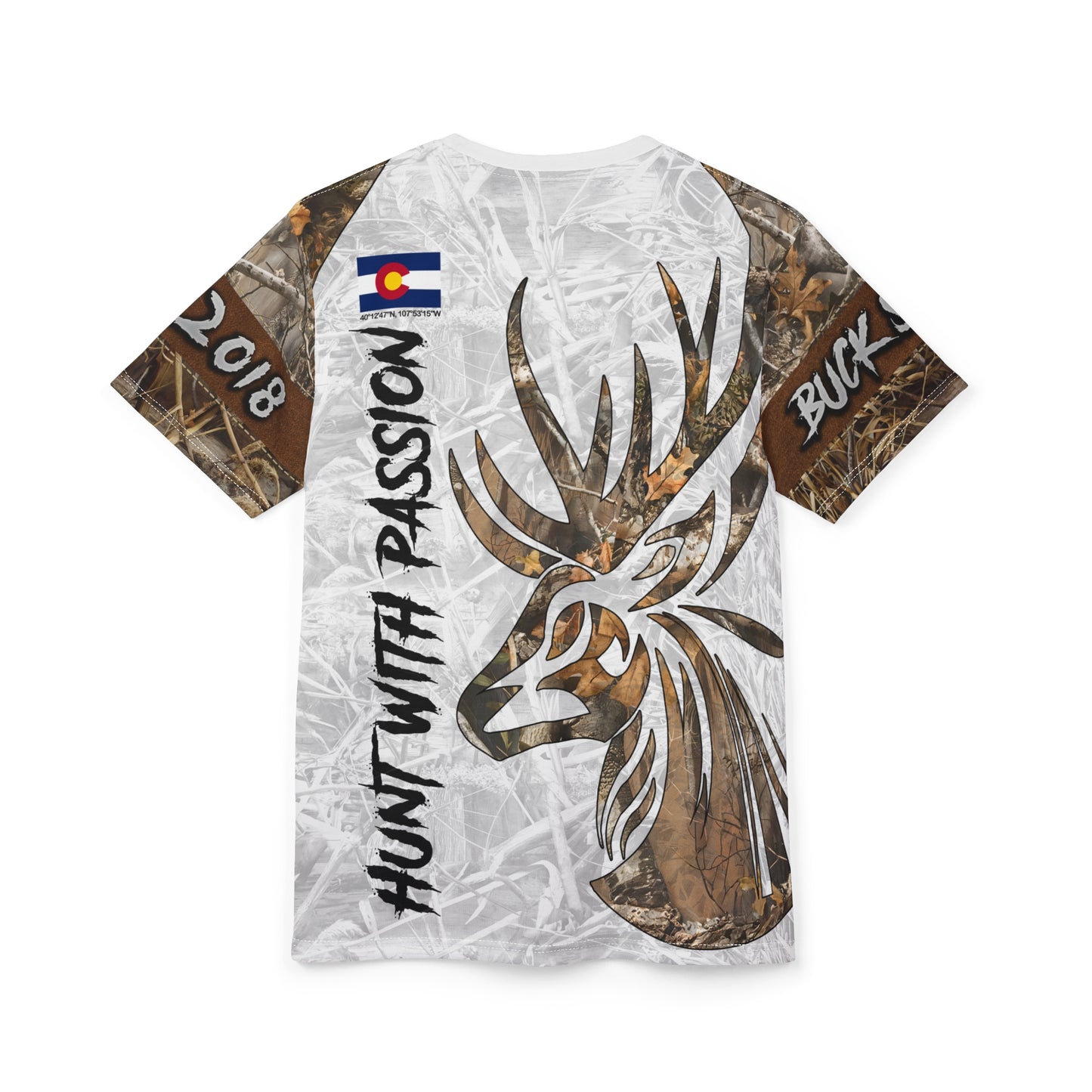 State Pride Buck Hunter Personalized Unisex Cut & Sew Tee