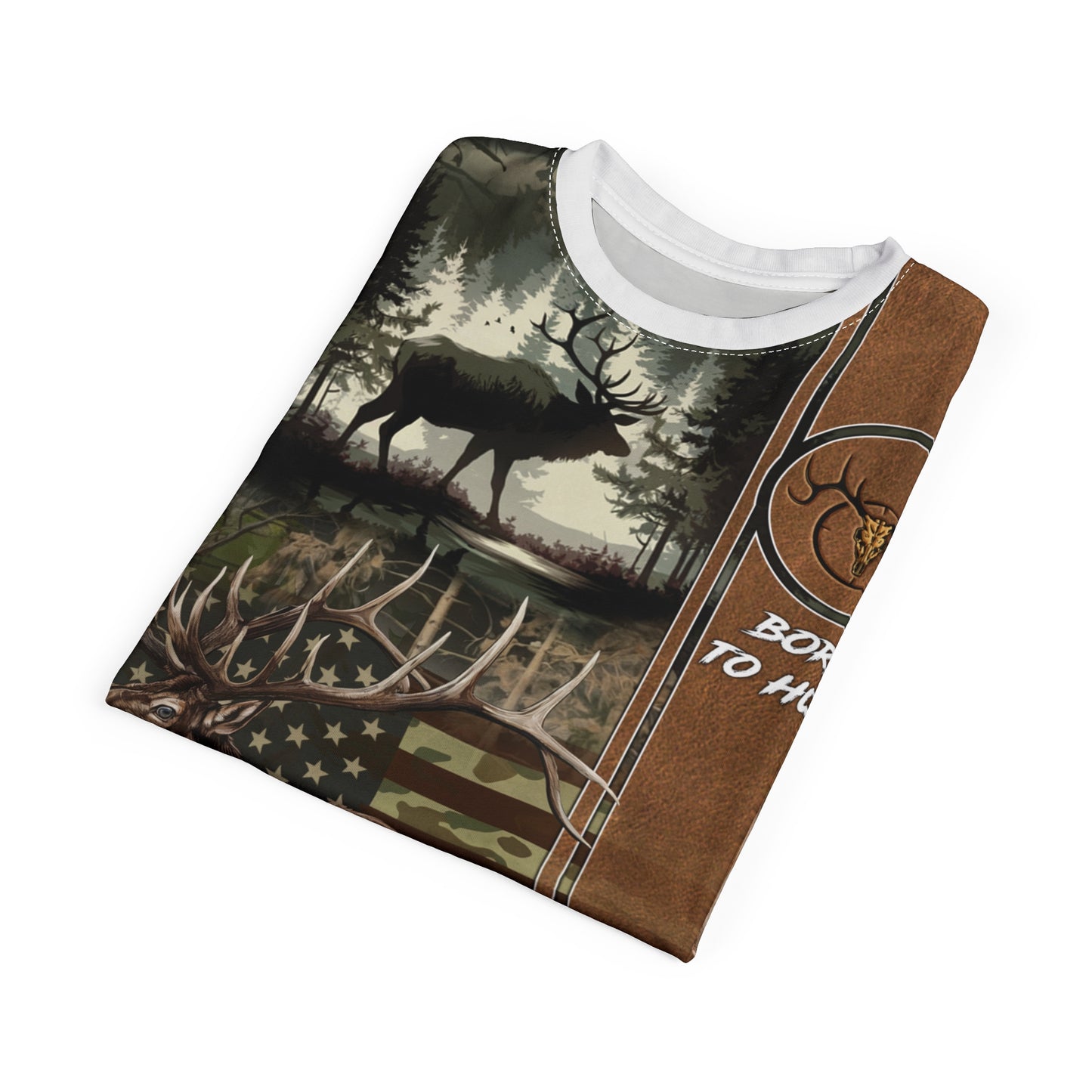 Elk Hunter Heritage Personalized Unisex Cut & Sew Tee