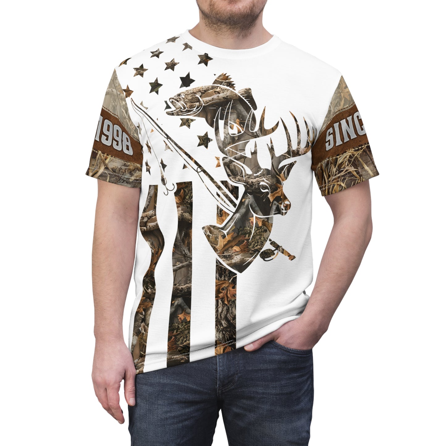 Wilderness Stars & Stripes Personalized Unisex Cut & Sew Tee