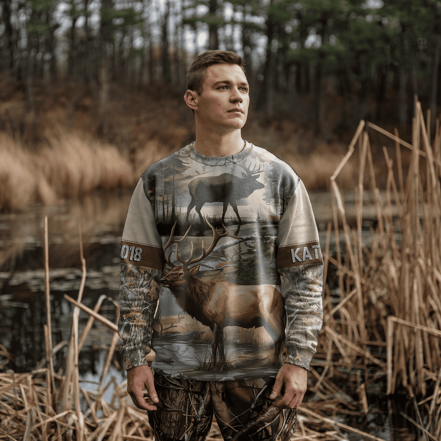 Whitetail Elk Wilderness Personalized Unisex Sweatshirt
