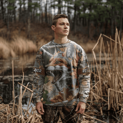 Red Fox Predator Camo Personalized Unisex Sweatshirt