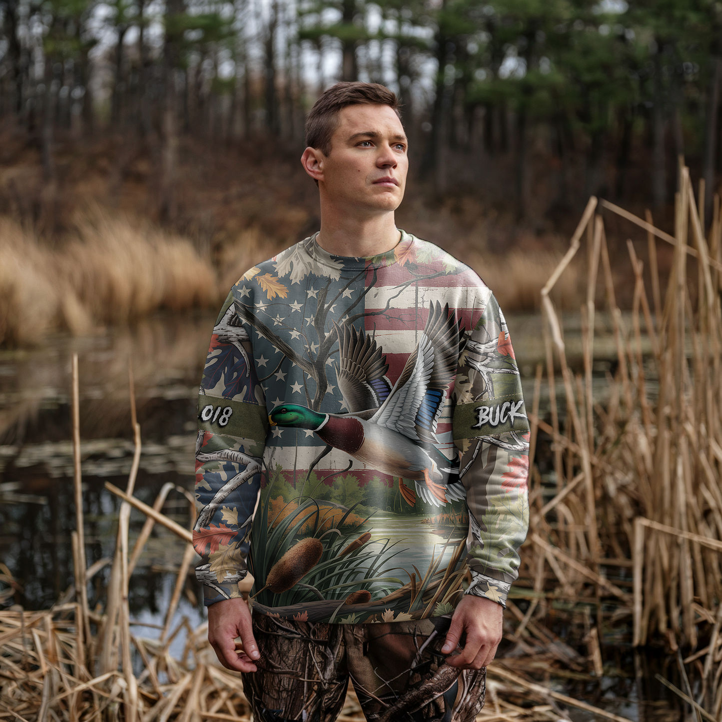 American Mallard Patriot Personalized Unisex Sweatshirt