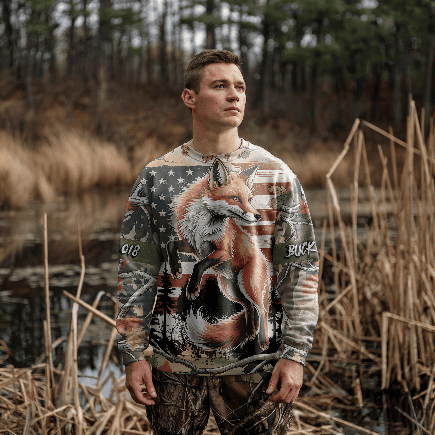American Fox Hunter Personalized Unisex Sweatshirt