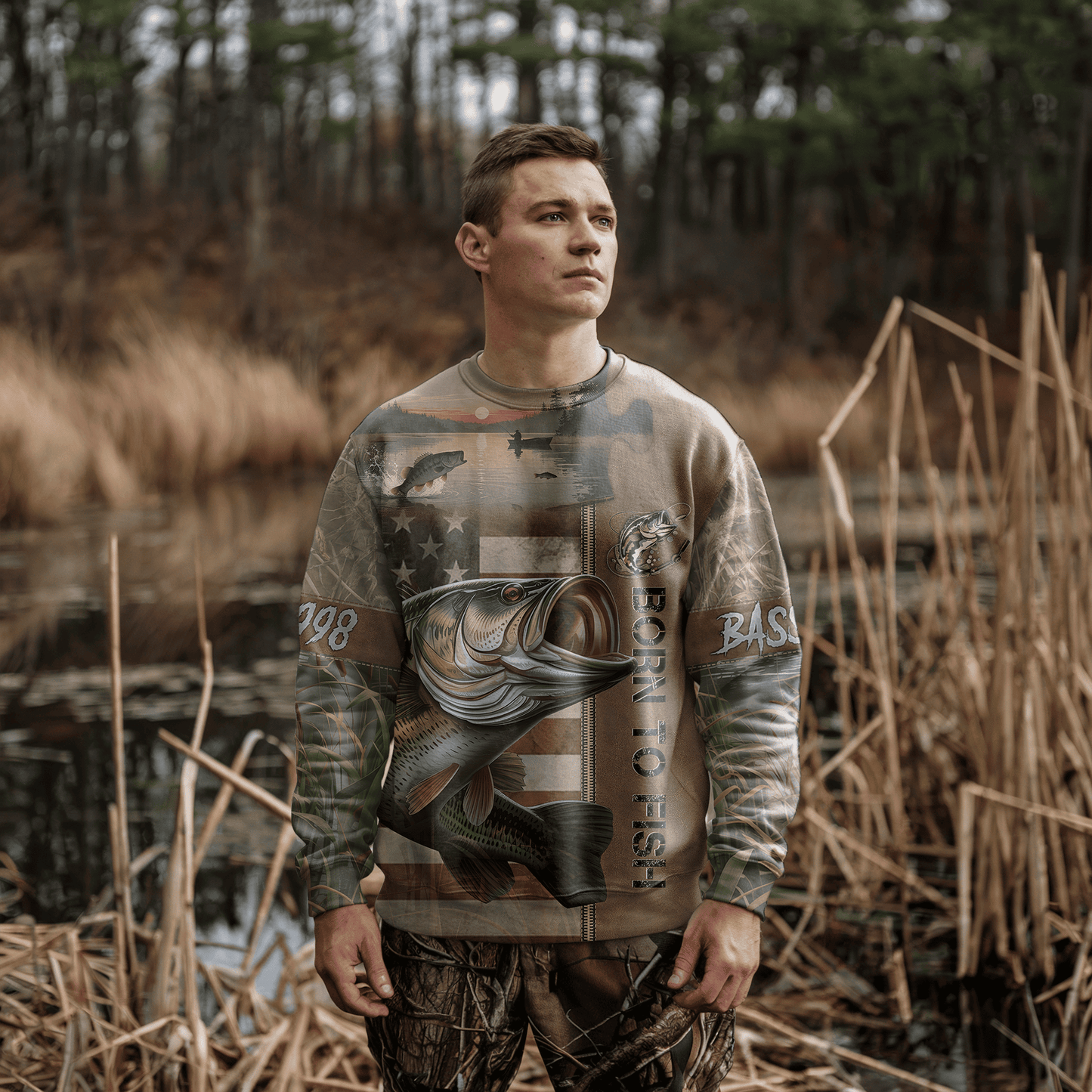 American Bass Patriot Personalized Unisex Sweatshirt