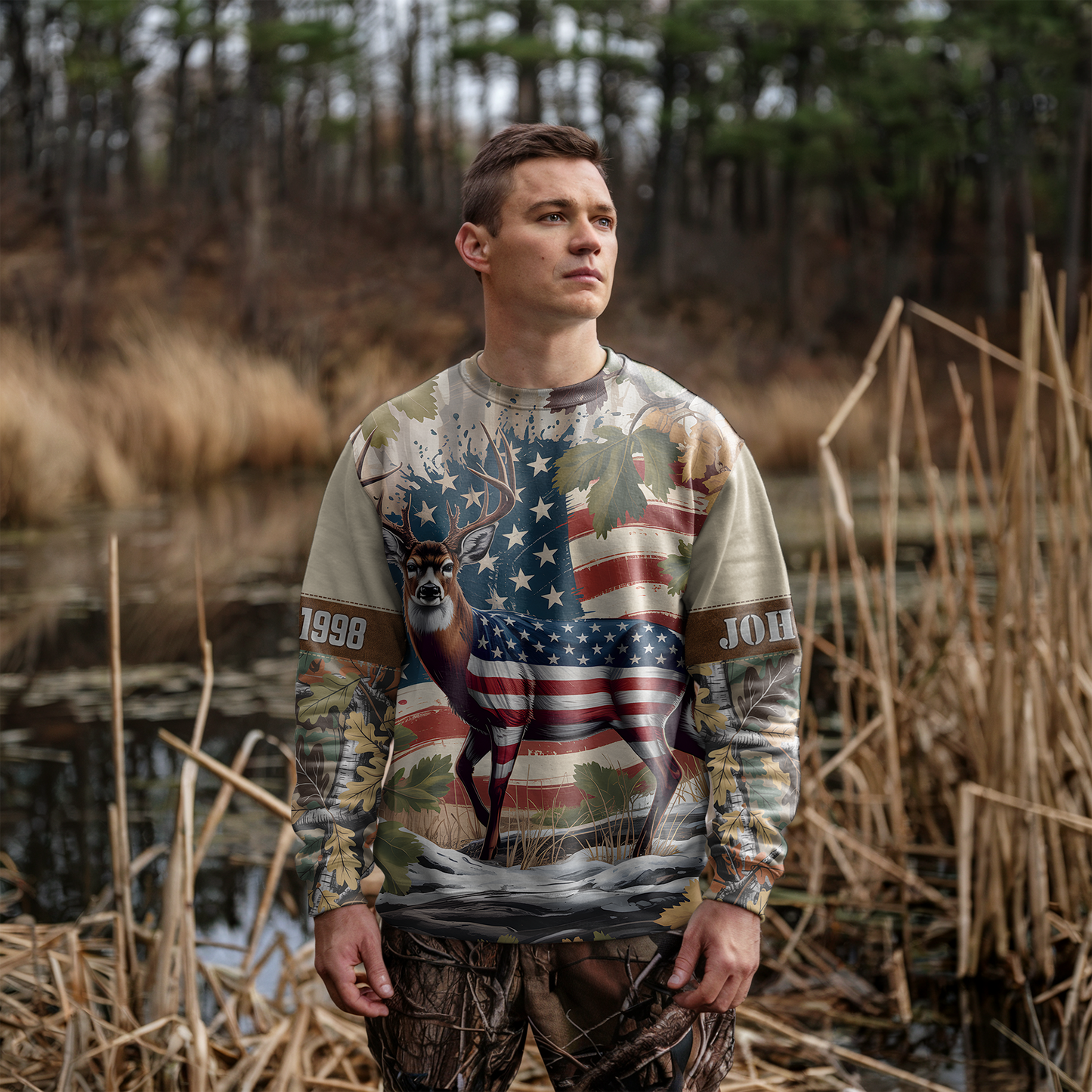 American Pride Buck Personalized Unisex Sweatshirt