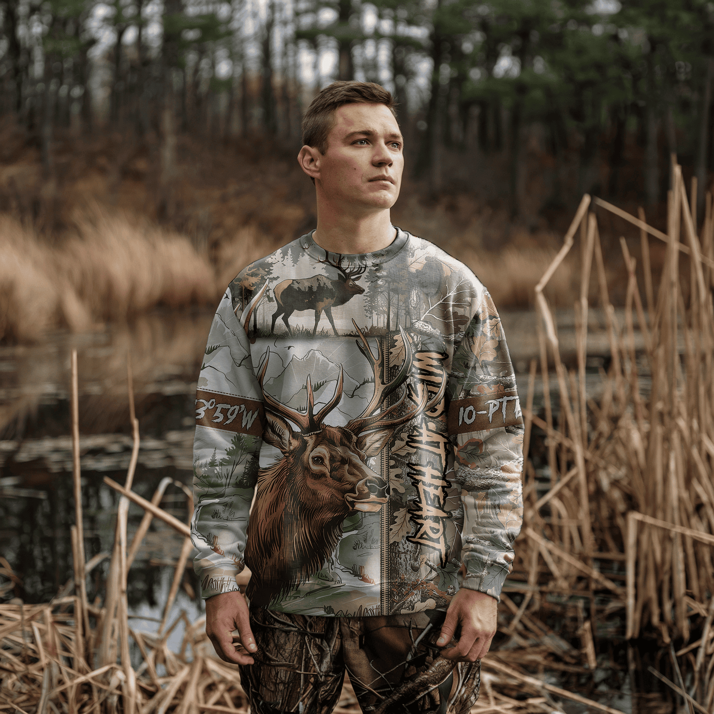 Trophy Elk Hunter Personalized Unisex Sweatshirt