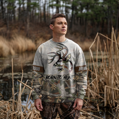Buck Hunter Camo Personalized Unisex Sweatshirt
