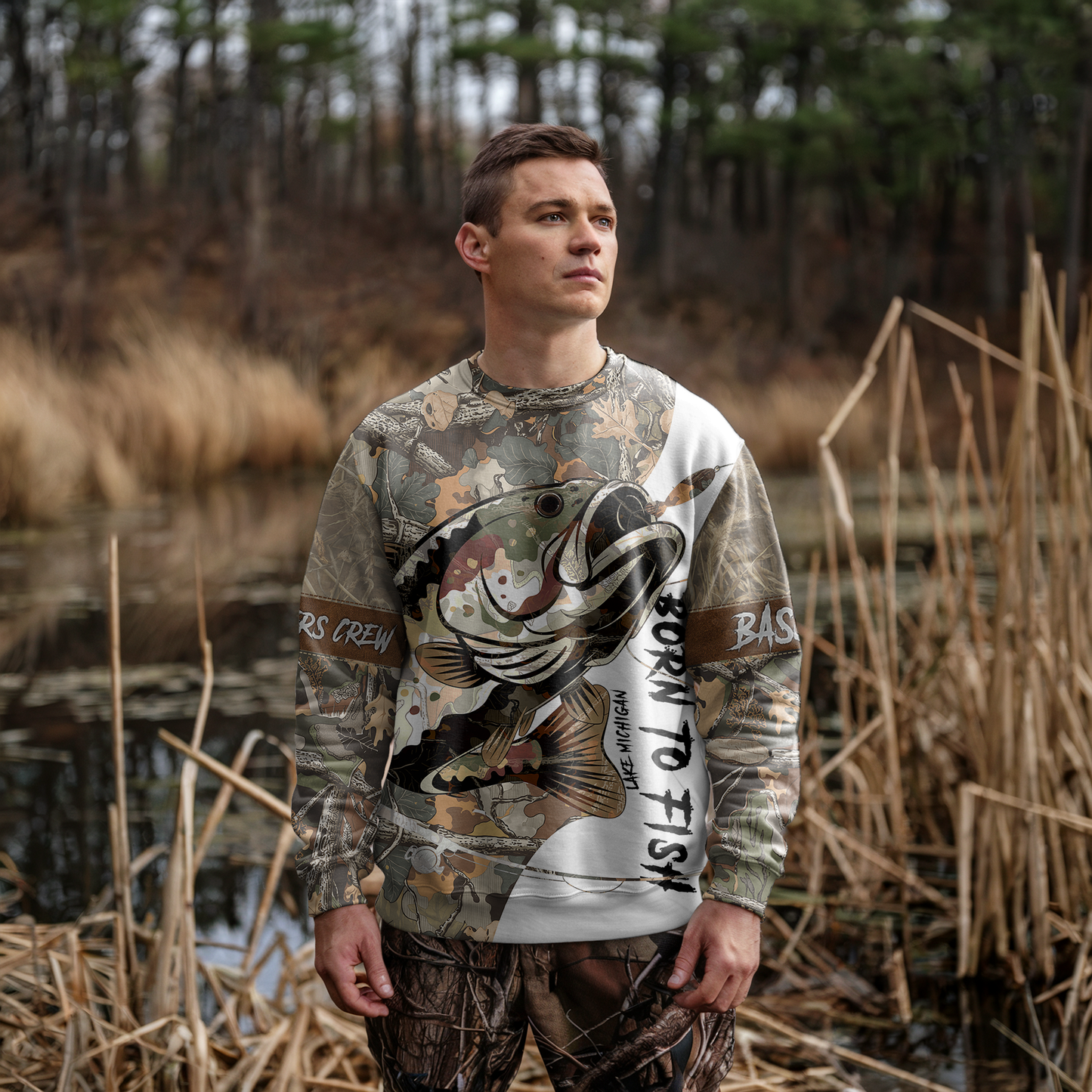 Bass Camo Warrior Personalized Unisex Sweatshirt