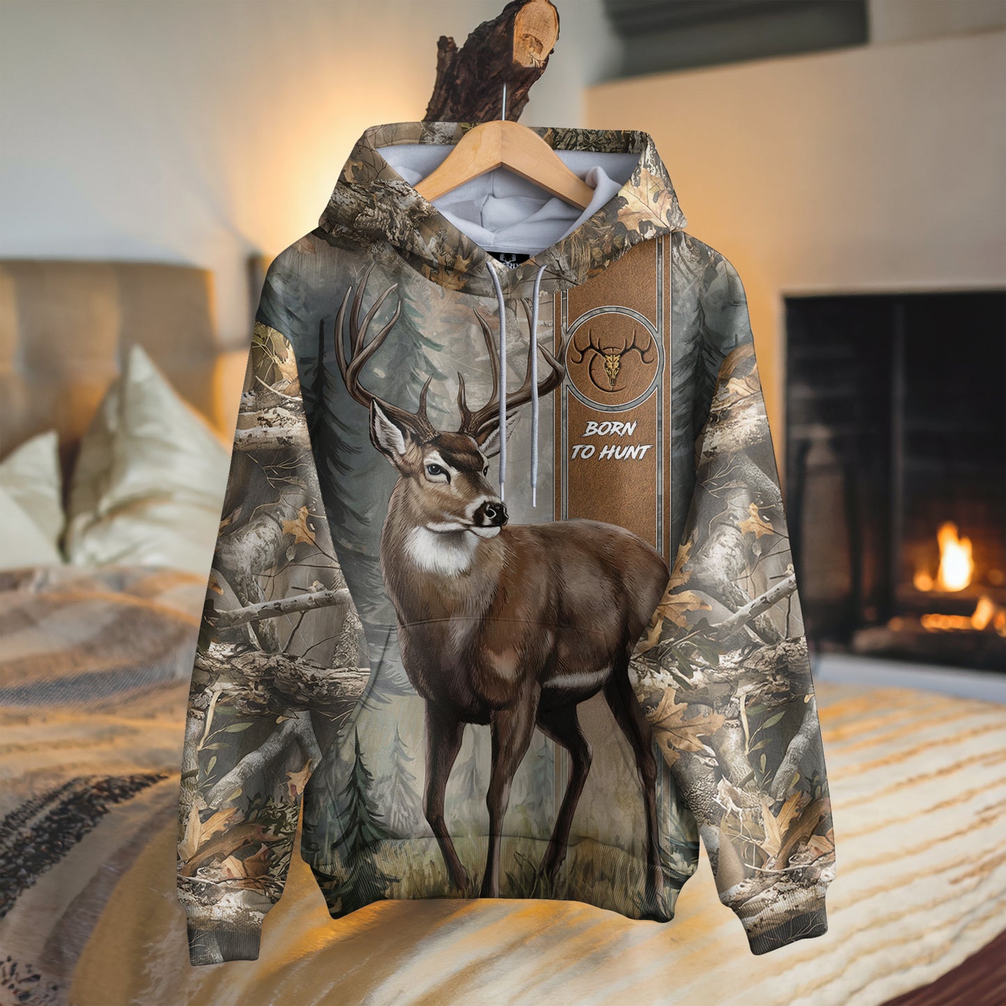 Majestic Buck Camo Hoodie - Born to Hunt - The Deerly