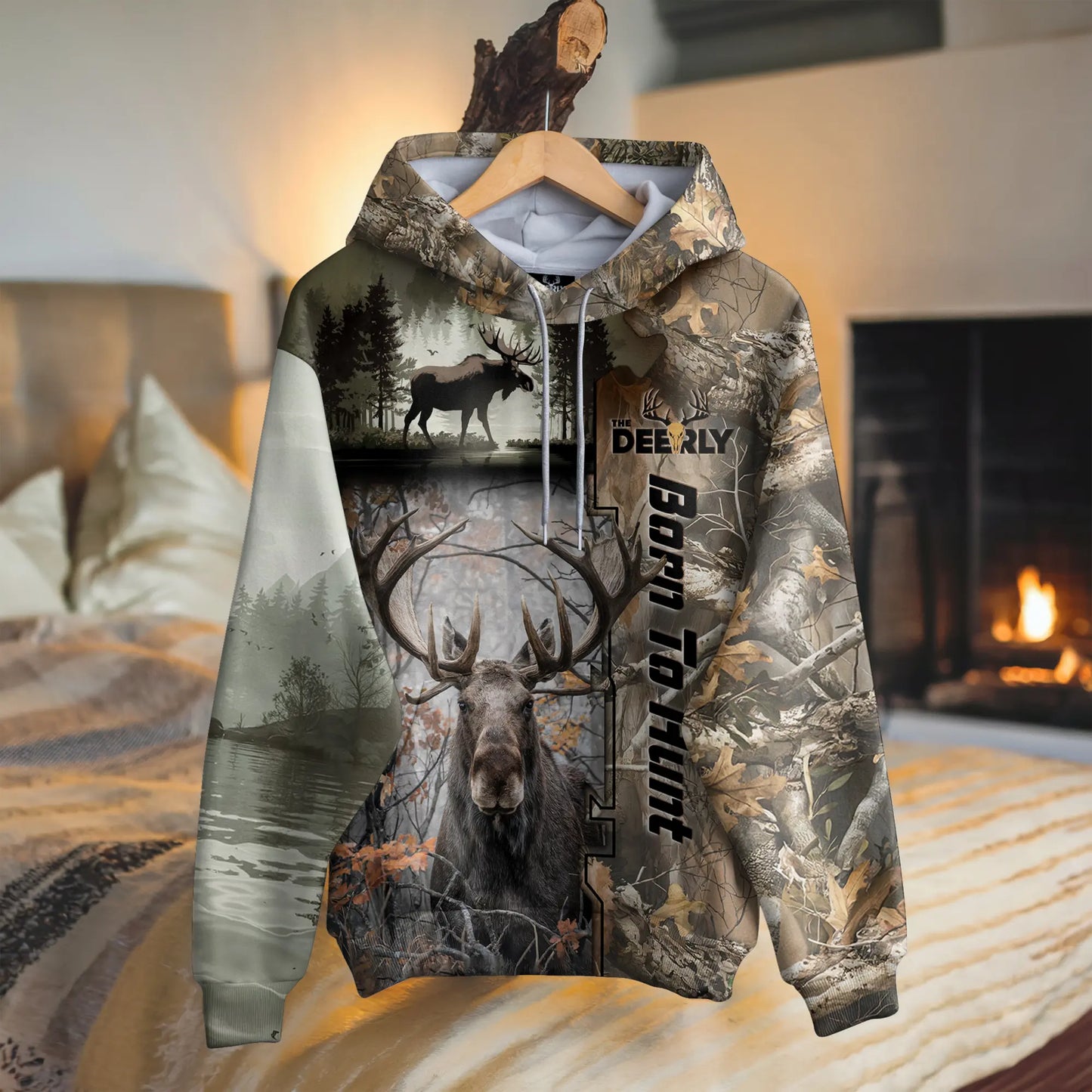 Wilderness Majesty Moose Camo Hoodie - Born for the Hunt - The Deerly