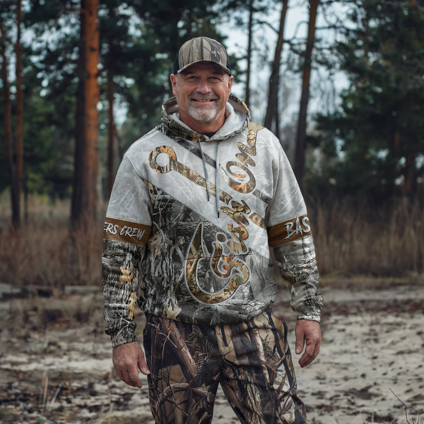 Fish Hook Camo Personalized Hoodie