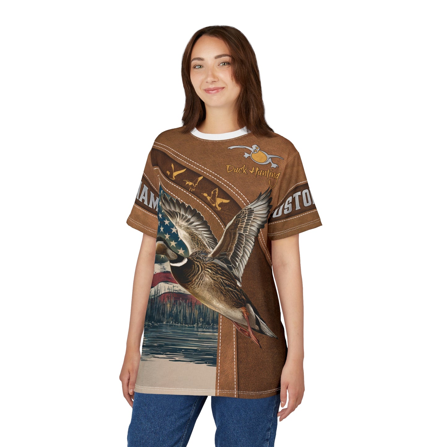 Duck Hunting Heritage Personalized Unisex Cut & Sew Tee
