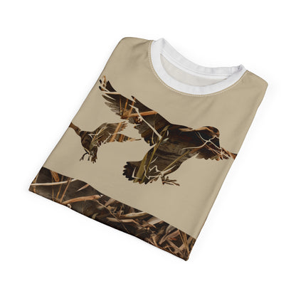 Marshland Waterfowl Hunter Personalized Unisex Cut & Sew Tee