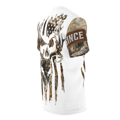 Skull Buck Flag Personalized Unisex Cut & Sew Tee