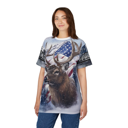 American Elk Majesty Personalized Unisex Cut & Sew Tee