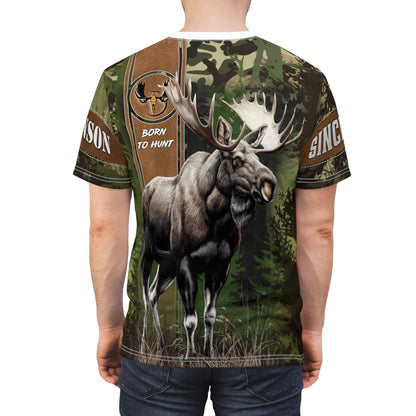 Moose Hunter Personalized Unisex Cut & Sew Tee