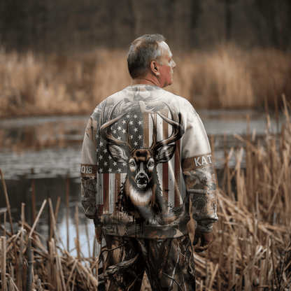 American Whitetail Patriot Personalized Unisex Sweatshirt