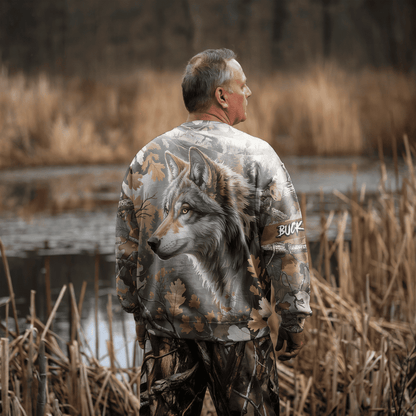 Timber Wolf Camo Personalized Unisex Sweatshirt