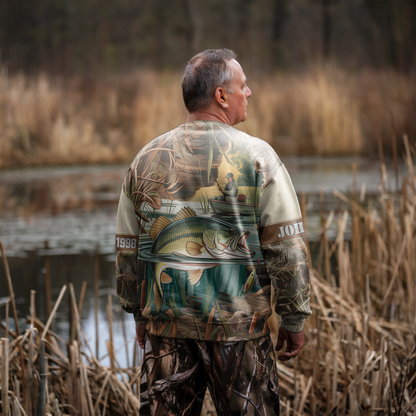 Vintage Bass Fishing Personalized Unisex Sweatshirt