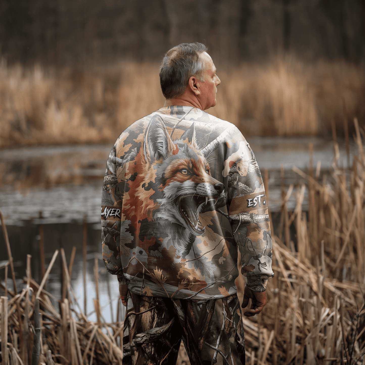 Red Fox Predator Camo Personalized Unisex Sweatshirt