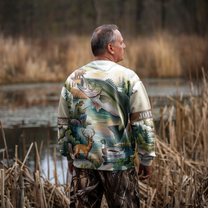 Mountain Lake Bass & Wildlife Personalized Unisex Sweatshirt