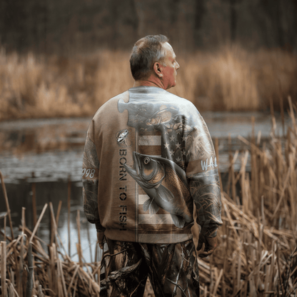 Walleye American Patriot Personalized Unisex Sweatshirt