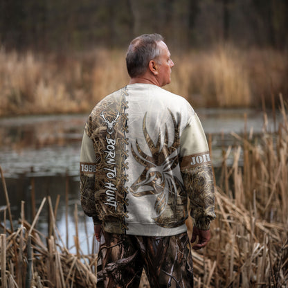 Deer Hunting Camo Sweater - Custom Born to Hunt