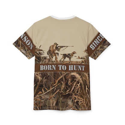 Marshland Waterfowl Hunter Personalized Unisex Cut & Sew Tee