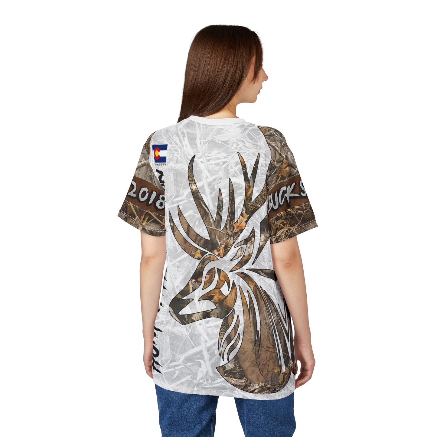 State Pride Buck Hunter Personalized Unisex Cut & Sew Tee