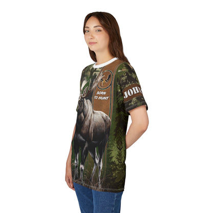Moose Hunter Personalized Unisex Cut & Sew Tee