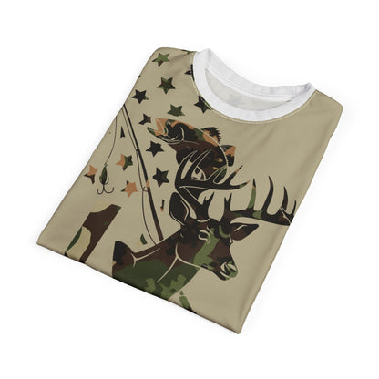 Stars & Stripes Outdoors Personalized Unisex Cut & Sew Tee
