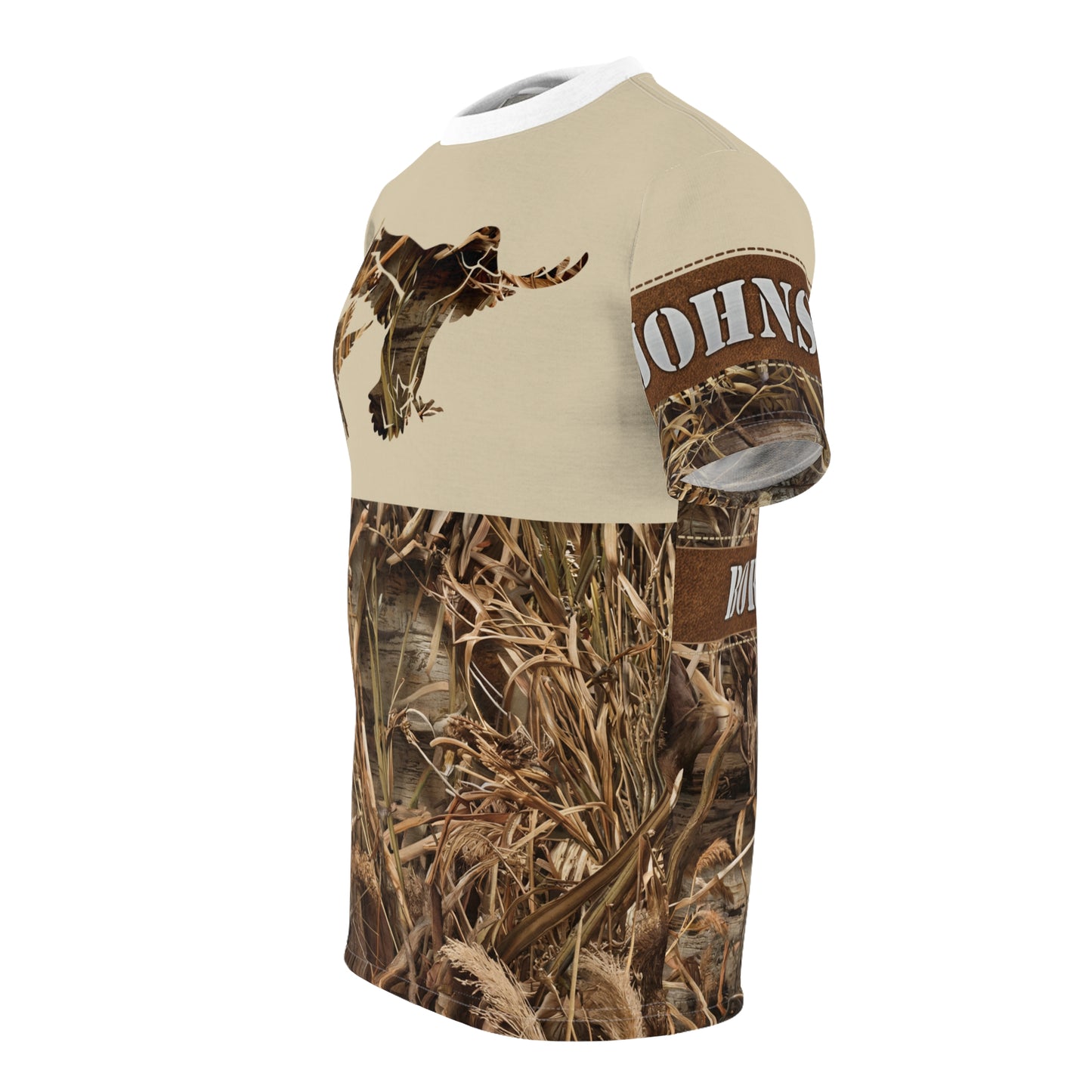 Marshland Waterfowl Hunter Personalized Unisex Cut & Sew Tee
