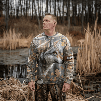 Timber Wolf Camo Personalized Unisex Sweatshirt