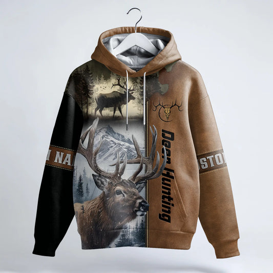 Deer Hunt Mountain Legend Hoodie Personalized - The Deerly