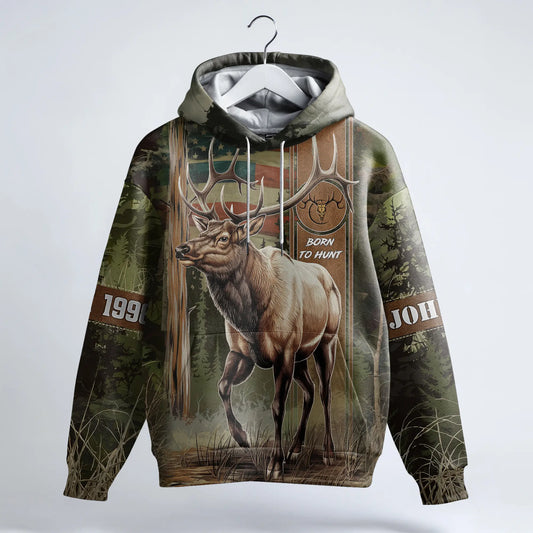 Elk Hunter’s Pride Hoodie Personalized - The Deerly