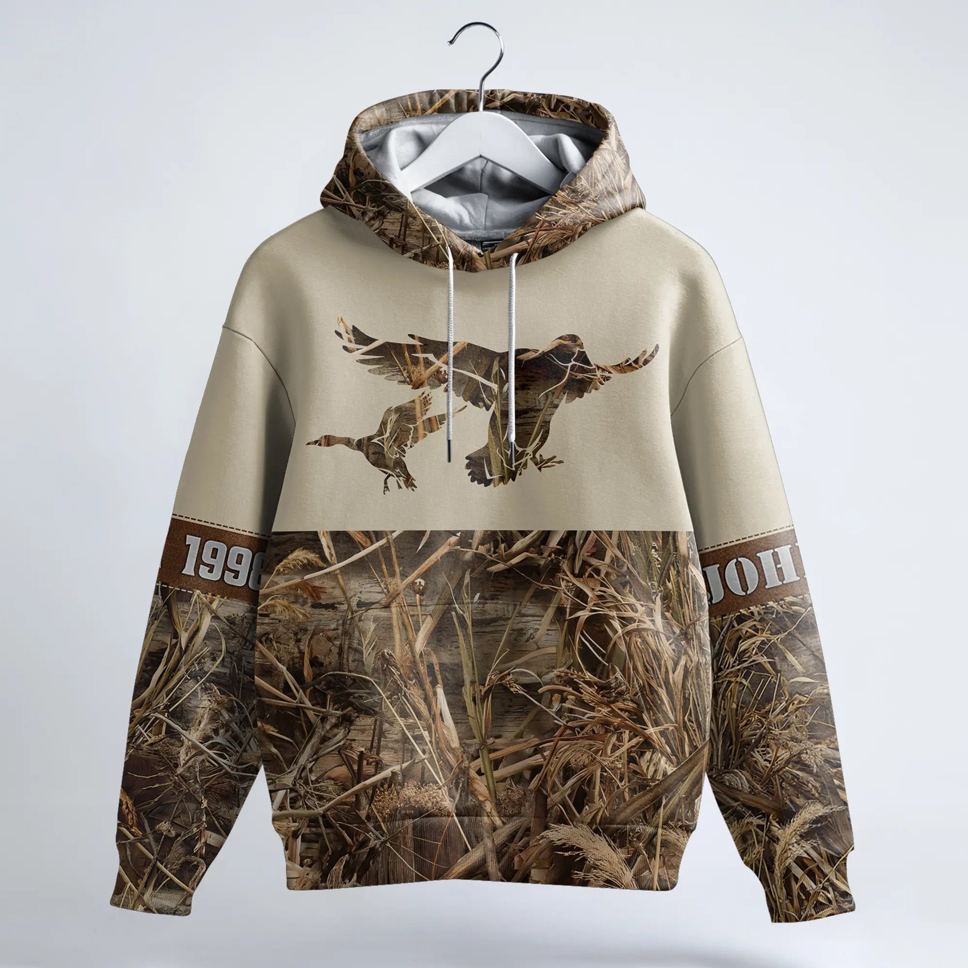 Custom Duck Hunting Camo Hoodie Personalized for Hunters The Deerly