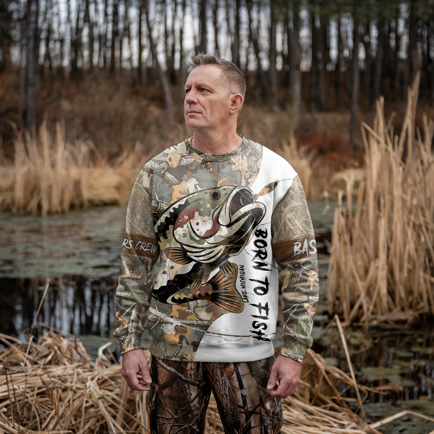 Bass Camo Warrior Personalized Unisex Sweatshirt