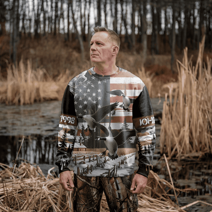 American Goose Hunter Patriot Personalized Unisex Sweatshirt