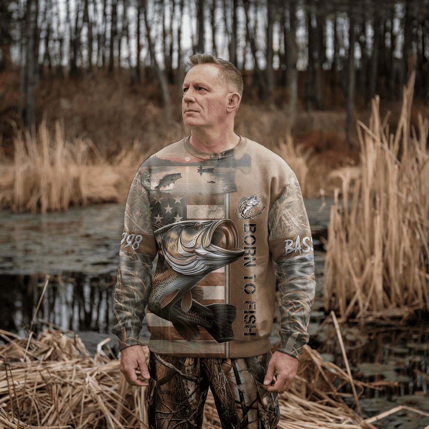 American Bass Patriot Personalized Unisex Sweatshirt