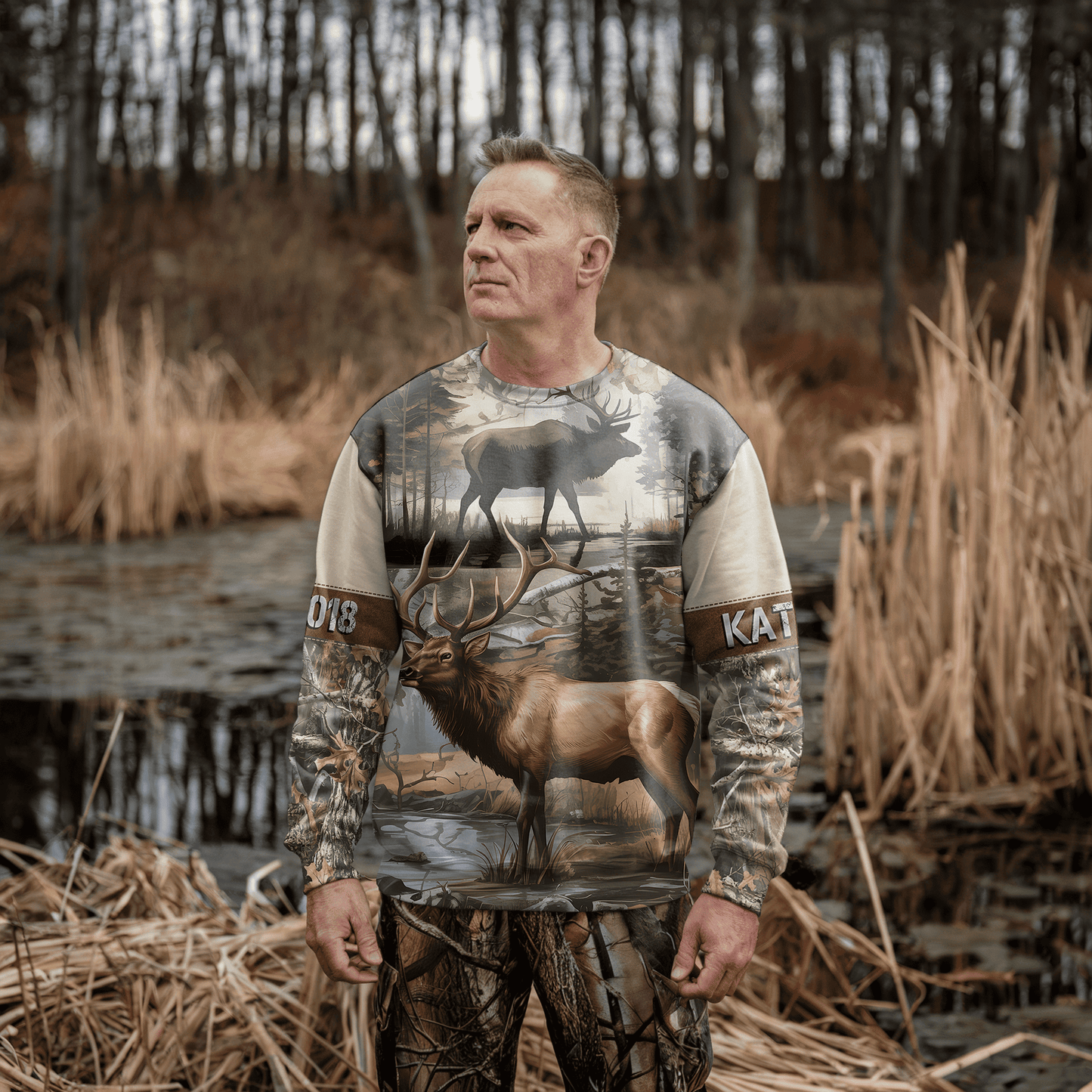 Whitetail Elk Wilderness Personalized Unisex Sweatshirt