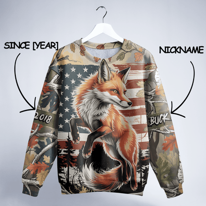 American Fox Hunter Personalized Unisex Sweatshirt
