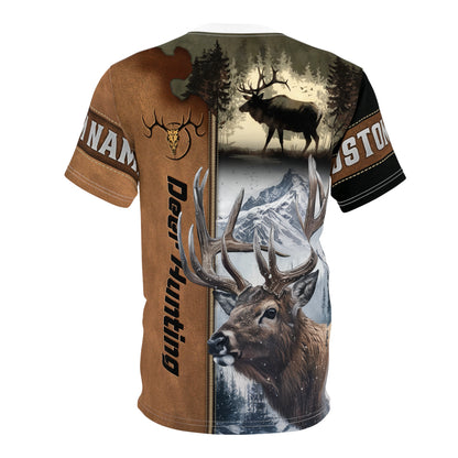 Deer Hunting Majesty Personalized Unisex Cut & Sew Tee