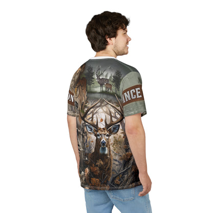 Born To Hunt Buck Personalized Unisex Cut & Sew Tee