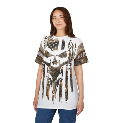 Skull Buck Flag Personalized Unisex Cut & Sew Tee